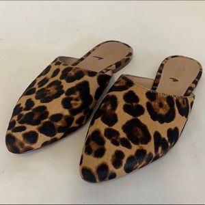 Madewell Remi Mule in Leopard Calf Hair
